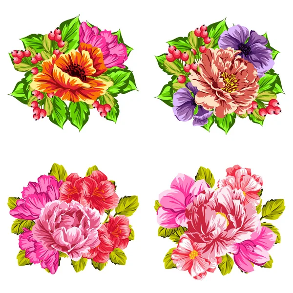 Flower bouquets set