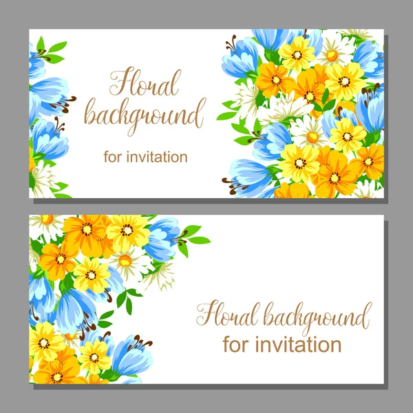 Invitation with beautiful flowers