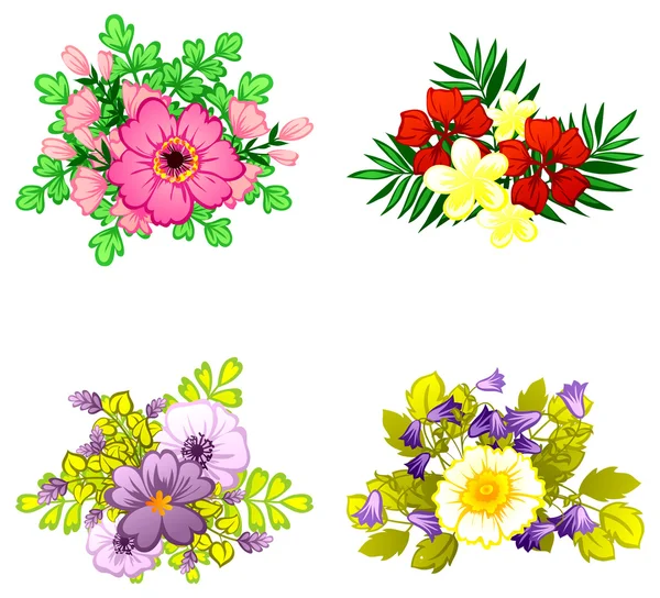 Flower bouquets set