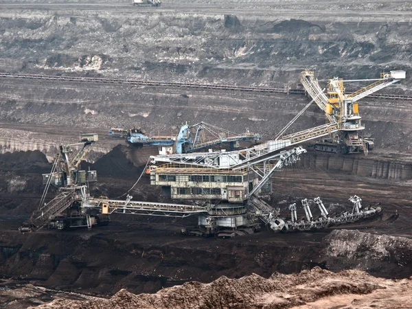 Coal mine with a Bucket-wheel excavator