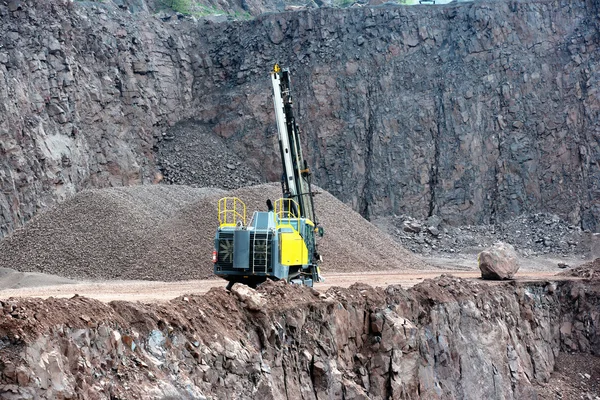 Drill equipment in a open pit mine