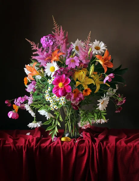 Beautiful bouquet from cultivated flowers