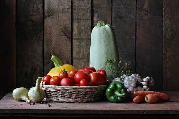 Vegetables in a basket.