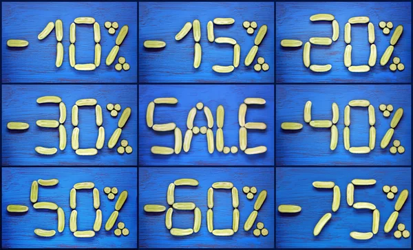 The concept of discounts, sales. Collage.