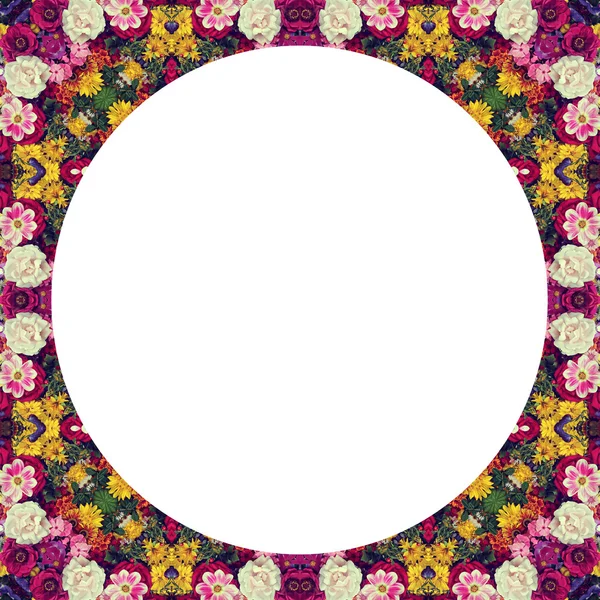 Flower background. Effect of a kaleidoscope.