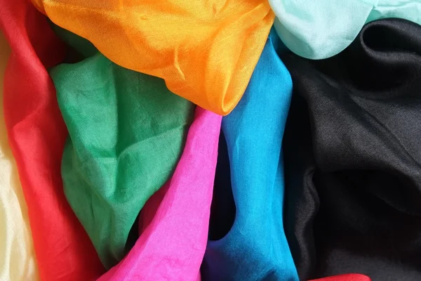 Colorful silk handkerchiefs