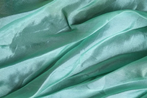 Shiny aqua blue silk handkerchief