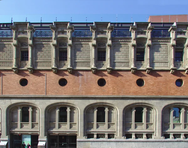 BILBAO, SPAIN, MAY 28, 2015: View of Azkuna Zentroa, Alhondiga. Building by Ricardo Bastida and Philippe Starck in Bilbao, Bizkaia, Basque Country, Spain
