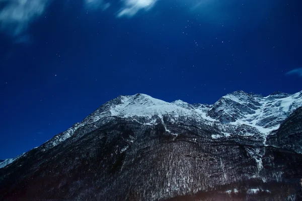 Mountains at night time