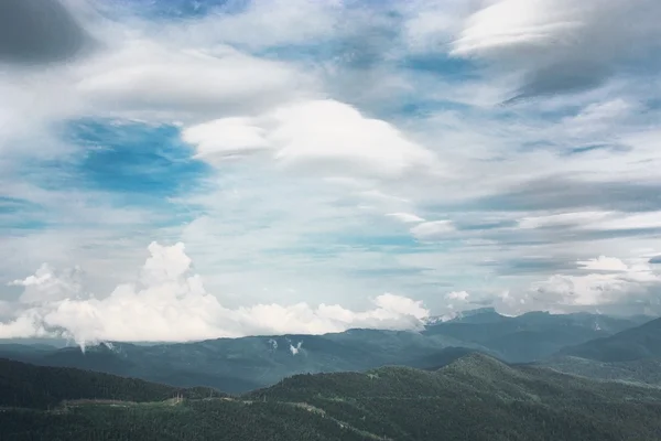 Beautiful clouds in the mountains