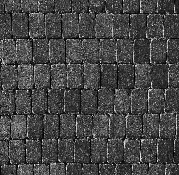 Black stones tiled floor