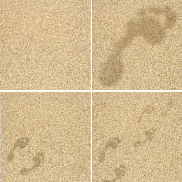 Group of sand, beach and foot prints backgrounds