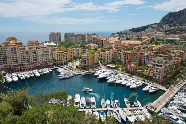 View to Fontvieille and Monaco Harbor in Monaco.