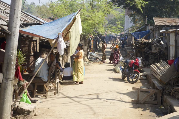 People at the street in Bandarban, Bangladesh.