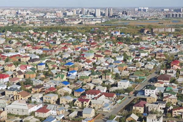 Aerial view to the residential area of Astana city, Kazakhstan.
