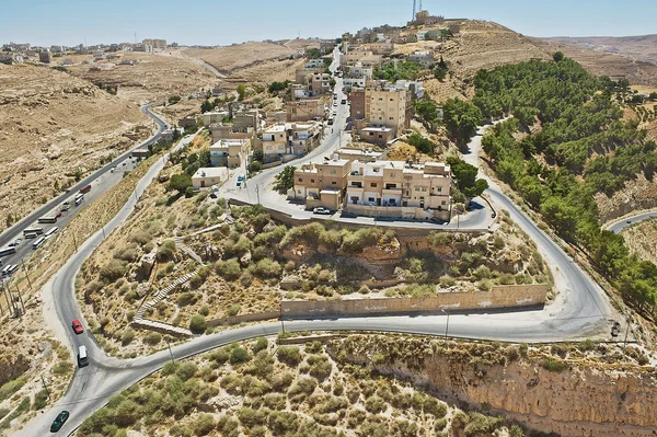 View to the city of Karak from Al Karak hill in Karak, Jordan.