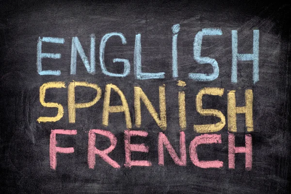 English, Spanish, French