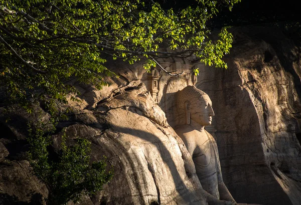 Polonnaruwa, seated Buddha in meditation at Gal Vihara Rock Temple