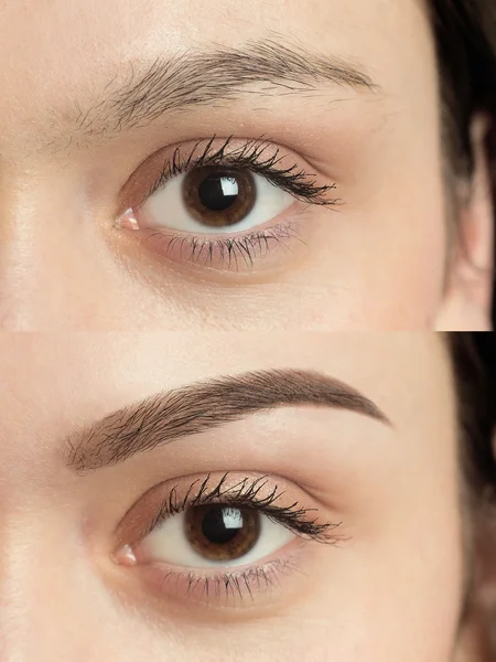 Perfect Eyebrows Before After Two photos
