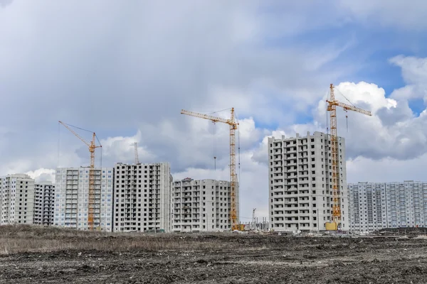 Housing development and crane