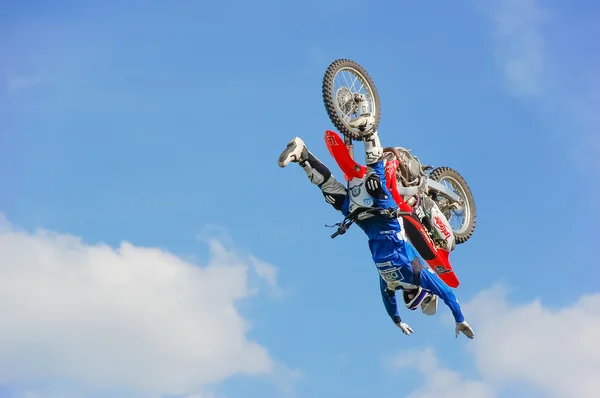 PENZA, RUSSIA - JUNE 18, 2011: FMX championship Night Of The Jumps in Russia