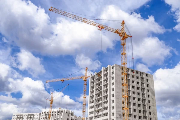 Construction site with cranes