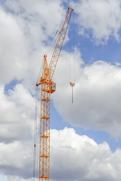 Crane site against blue sky