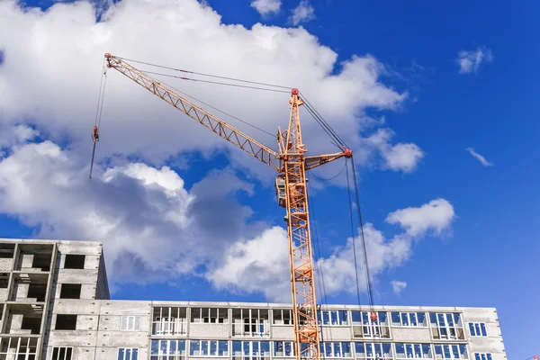 Construction of building a beautiful sky background