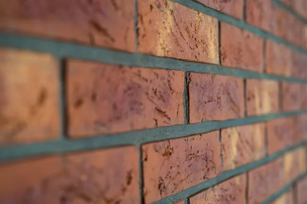 Interior brick wall close up with shallow depth of field
