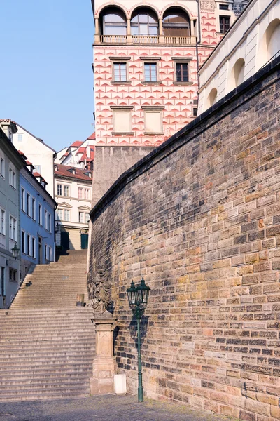 Quarters and streets on Prague's Mala Strana (Lesser Town of Prague). Historic district of the city