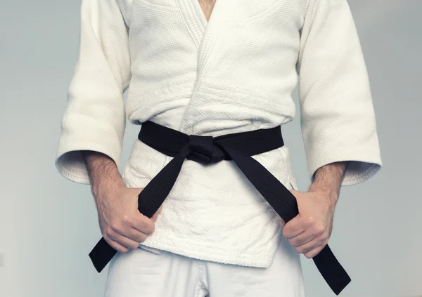 Martial arts Master with black belt