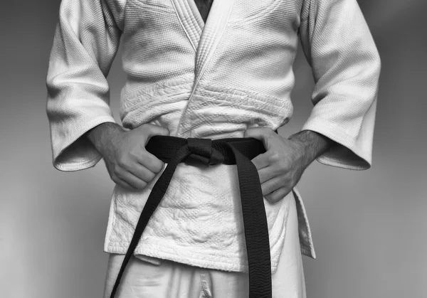 Martial arts Master with black belt