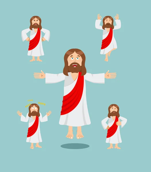 Jesus set of movements. Jesus set of poses. Jesus is expression