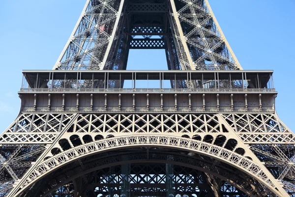 Eiffel tower middle section first floor closeup