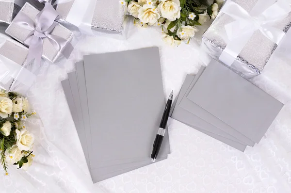 Wedding gifts with writing paper