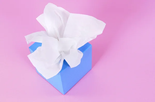 Blue tissue box