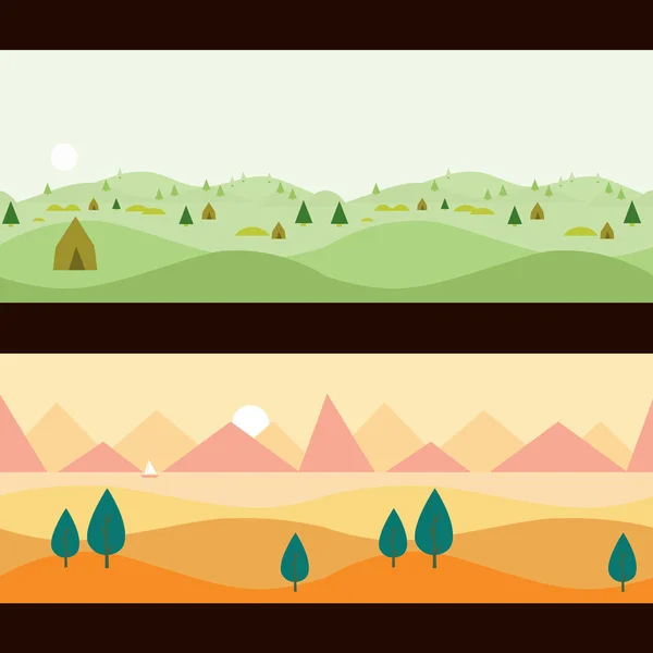 Background Seamless scenery seasons and landscapes,