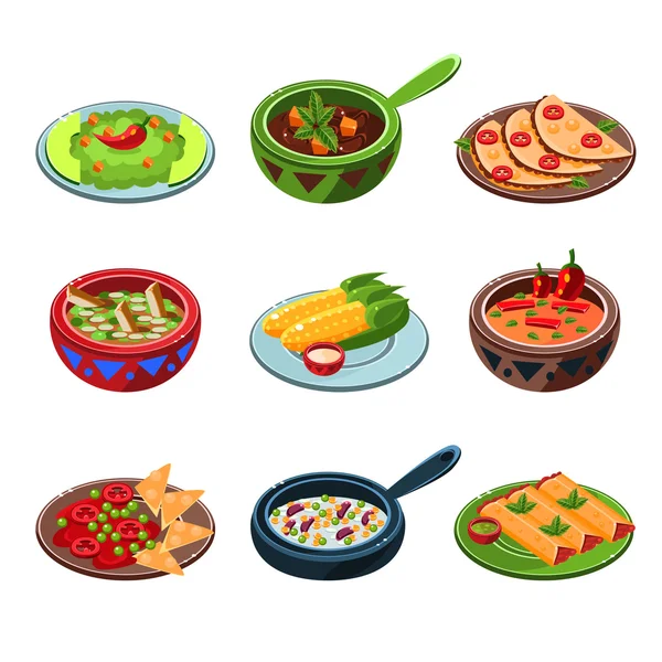 Vectores de stock de La comida mexicana, ilustraciones de La comida