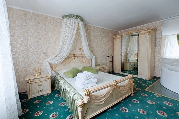 Vintage classic hotel bedroom interior
