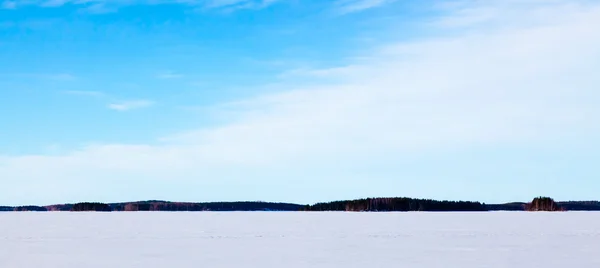 Sky under the lake in winter