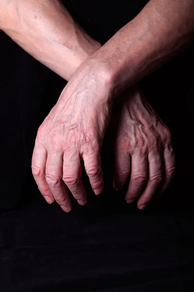 Hands of old man