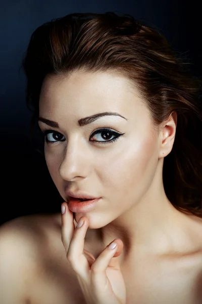 Beautiful face of young woman