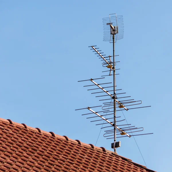 Television antenna on roof