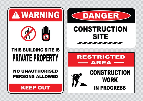 Site or construction safety signs
