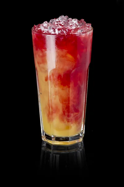 Refreshing summer alcoholic cocktail a black background
