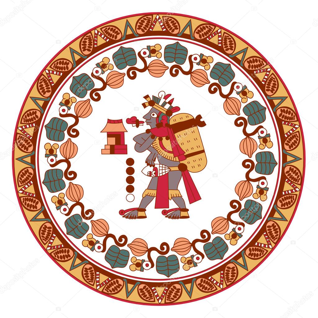 Decorative Display Bo Home Decore Inspiration Aztec Pattern Cacao Tree Mayans Beans And Decorative Bo Stock Ilration