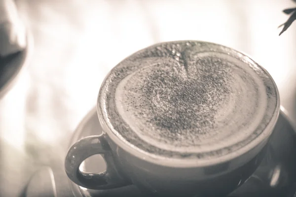 Black and white heart coffee