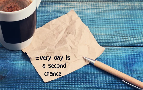 tivation quotation Every day is second chance a