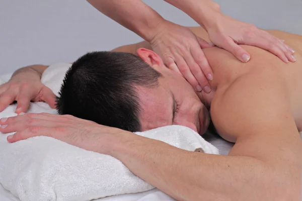 Man having massage. Relaxation, body care treatment, spa, wellness concept