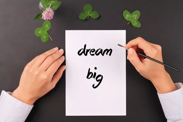 Motivation words  Dream Big. Inspirational quotation. Success, Self development, Grow, Life, Happiness concept